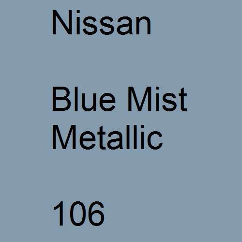 Nissan, Blue Mist Metallic, 106.